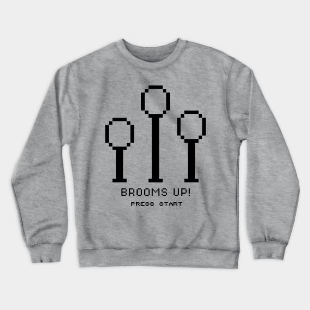 8 bit hoops (black) Crewneck Sweatshirt by QuidditchGrindy